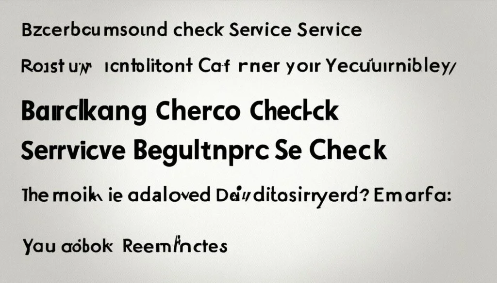 Customised Background Checks