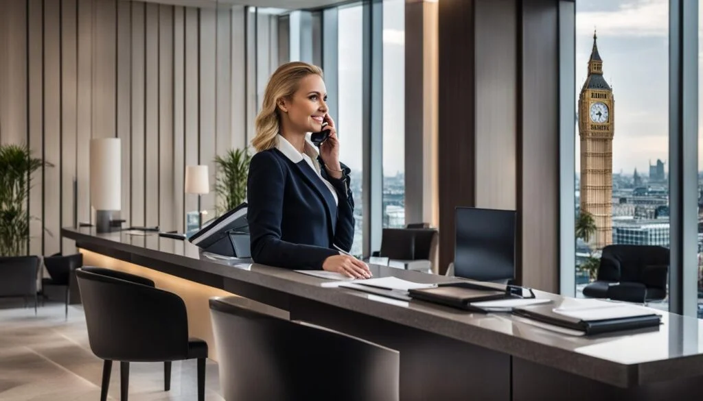 hire receptionist london