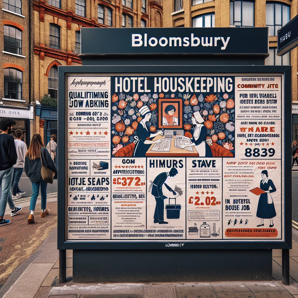 Find Hotel Housekeeping Jobs in Bloomsbury