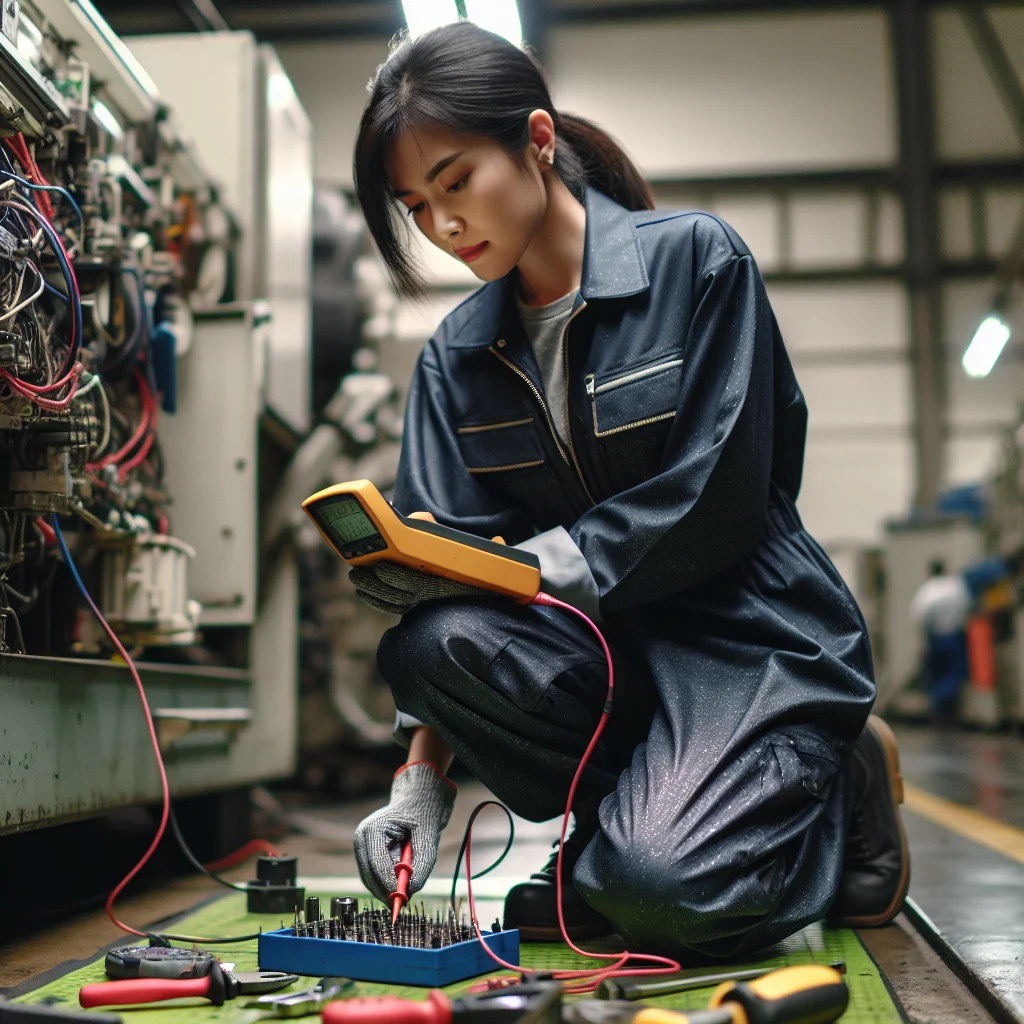 Field service technician with tablet assisting customer on-site