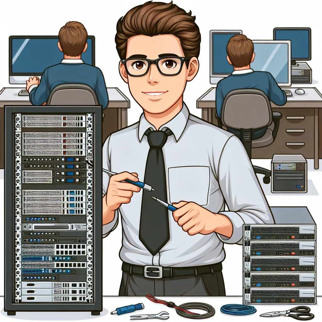 IT technician working on computer hardware