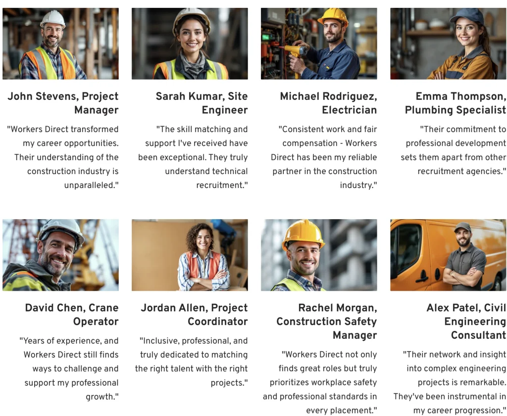 Workers Direct Testimonials