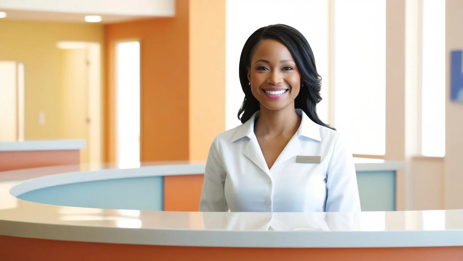 Medical Receptionist at Work