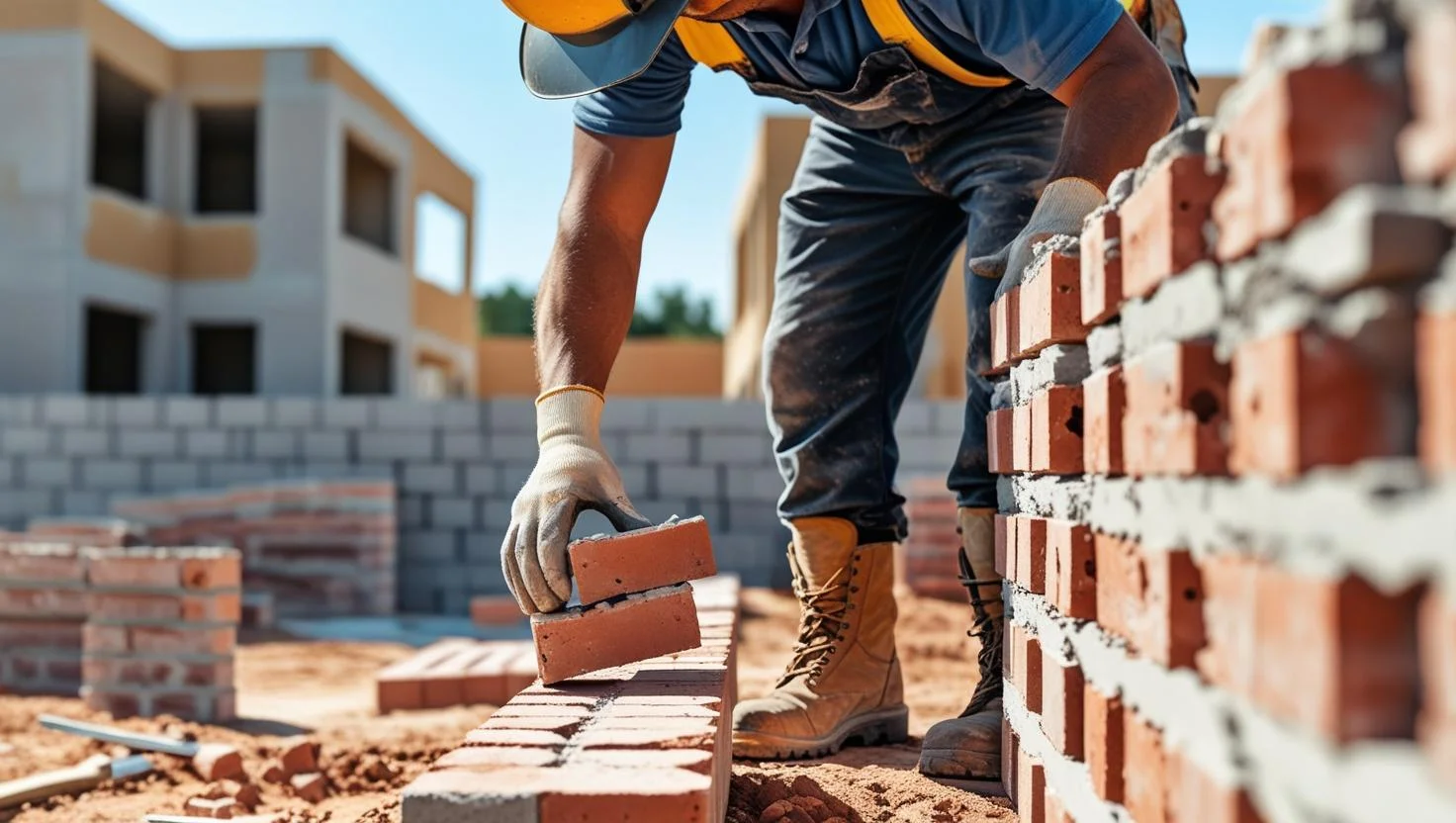 Construction worker on a roof