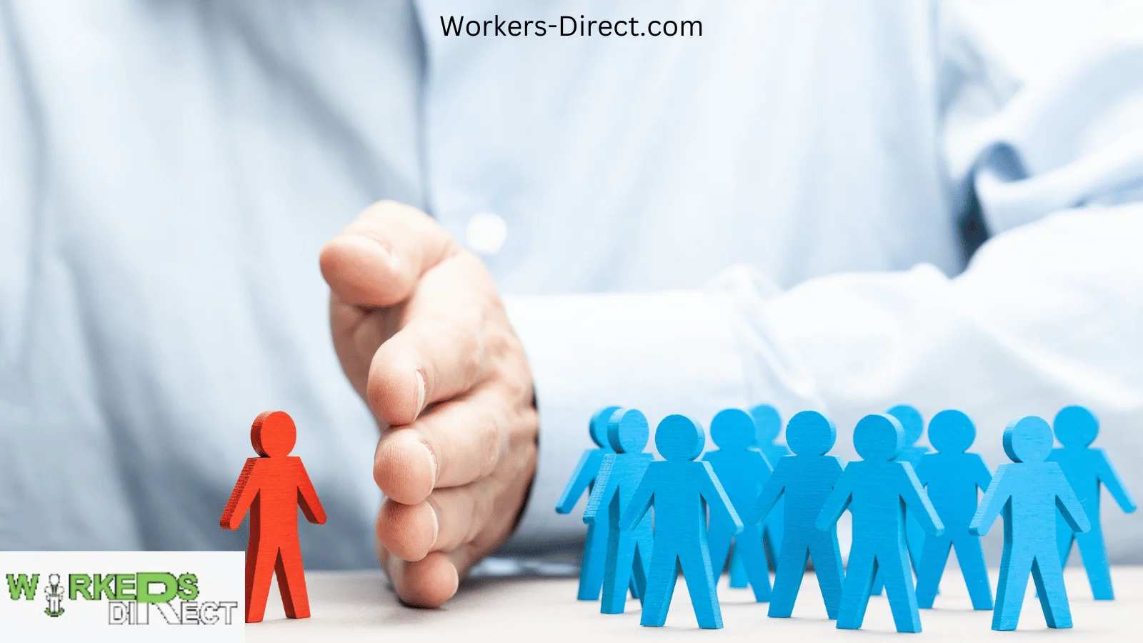Diverse group of temporary workers