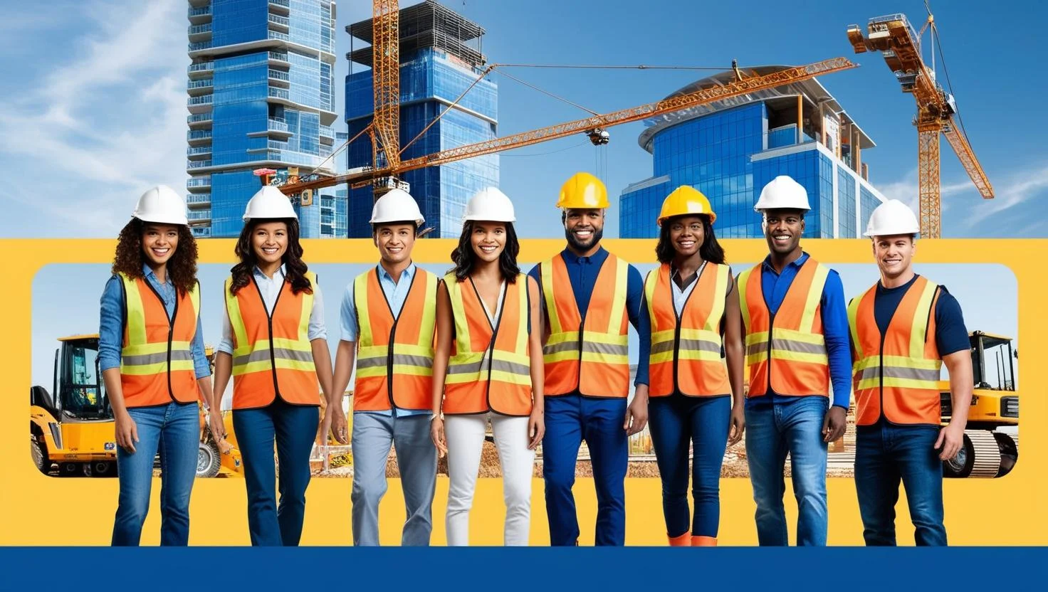Construction workers in Sheffield