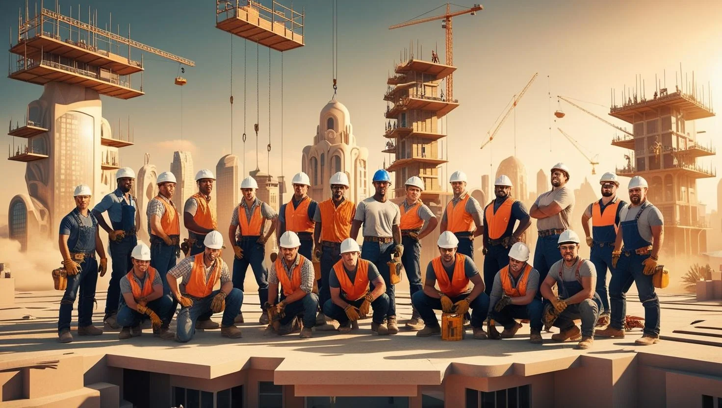 Construction manager at site