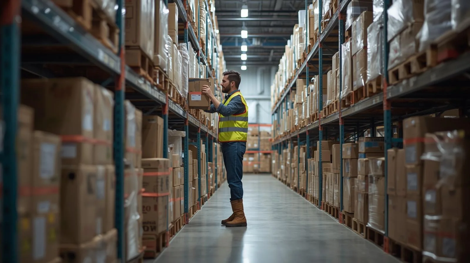Warehouse operative ready for a night shift