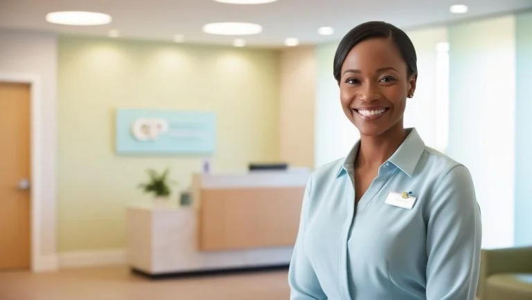 Receptionist in healthcare